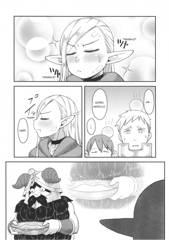 (C89) [Black Vinegar (Crozu)] Dungeon Cooking ~Marcille no Slime Zoe~ (Dungeon Meshi) [English] [OniM_25