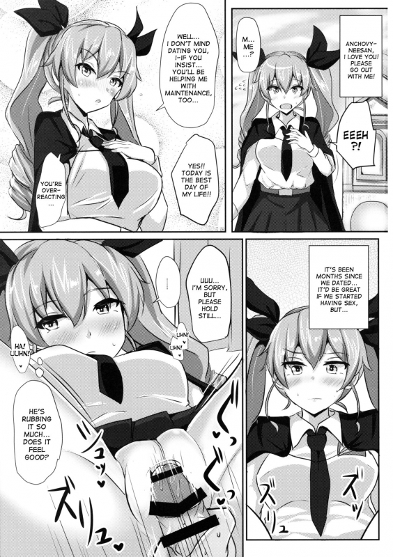 (C90) [Hakuginmokusei (Poshi)] Anchovy Nee-san White Sauce Zoe (Girls und Panzer) [English] [desudesu]_01