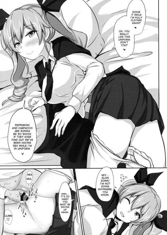 (C90) [Hakuginmokusei (Poshi)] Anchovy Nee-san White Sauce Zoe (Girls und Panzer) [English] [desudesu]_15