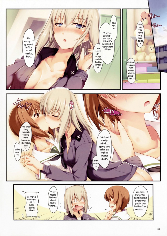 (C90) [Shimoyakedou (Ouma Tokiichi)] Amai Junketsu  Sweet Purity (Girls und Panzer) [English]_28