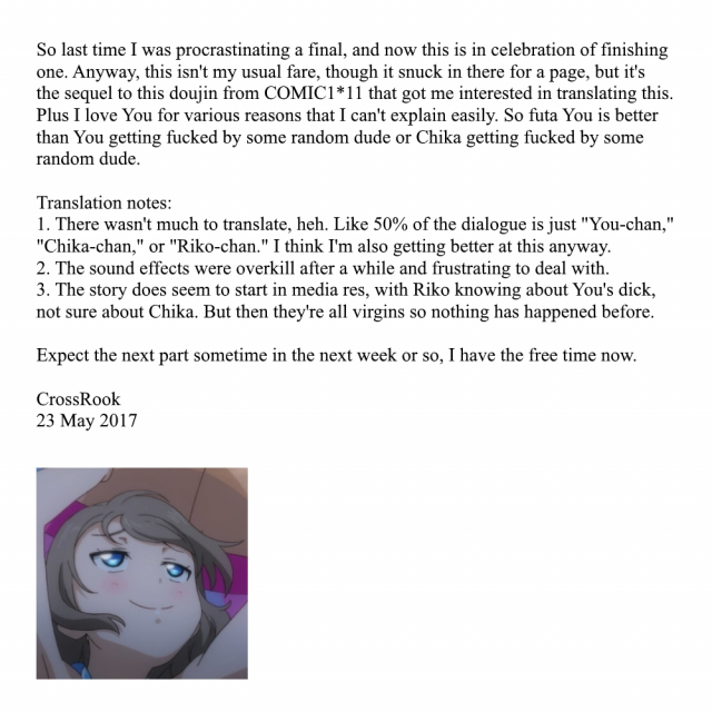 (C91) [Katamari-ya (Shinama)] Daisuki YO!! Sorrow!! (Love Live! Sunshine!!) [English] [CrossRook_27