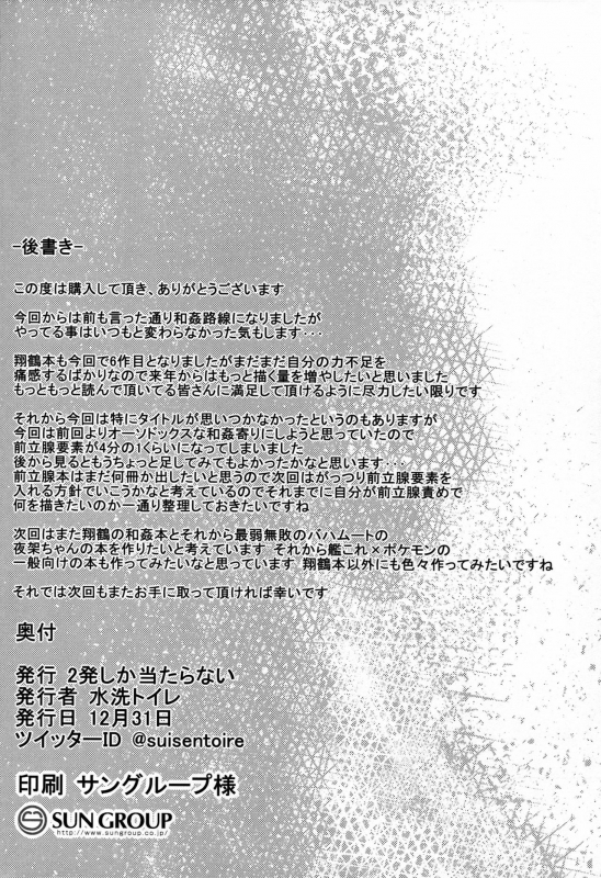 (C91) [Nippatsu Shika Ataranai (Suisen Toilet)] Aircraft Carrier Prostate Drill_18