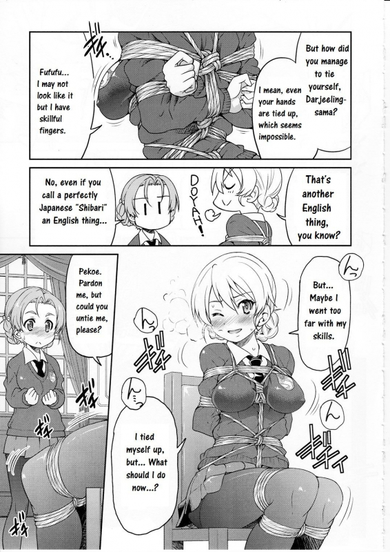 (C91) [Ponyfarm (Inoue Yoshihisa)] Darjeeling-sama Ichiban Shibari (Girls und Panzer) [English]_05
