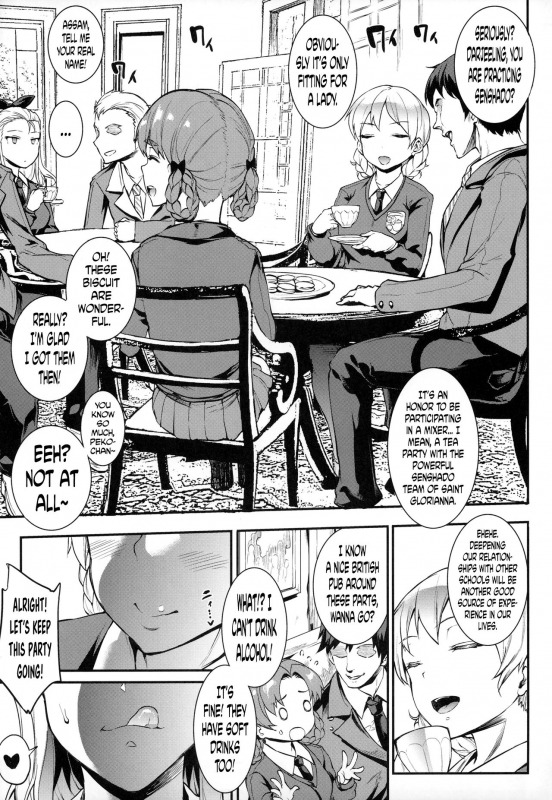 (C93) [ERECT TOUCH (Erect Sawaru)] Eikoku Shiki Goukon Gyakunan Jutsu (Girls und Panzer) [Engl_03