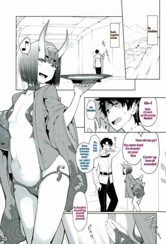 (C93) [IRON GRIMOIRE (SAKULA)] Sake ni Nagasare Oni ni Oboree (FateGrand Order) [English] [フロギィTL]_01