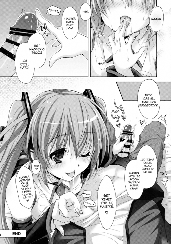 (COMIC1☆11) [Kaiyuu Kikaku (Suzui Narumi)] Miku-san ga 10 Shuunen ni _22
