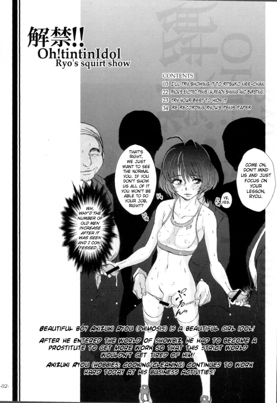 (COMIC1☆4) [Sekai Kakumei Club (Ozawa Reido)] Kaikin!! Oh! tin tin Idol - Ryo's Squirt S_02