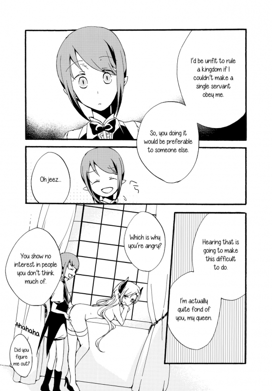 (COMITIA116) [Niratama (Sekihara, Hiroto)] Juusha no Kyuujitsu   Servant x Queen [English] [Yuri-ism]_32