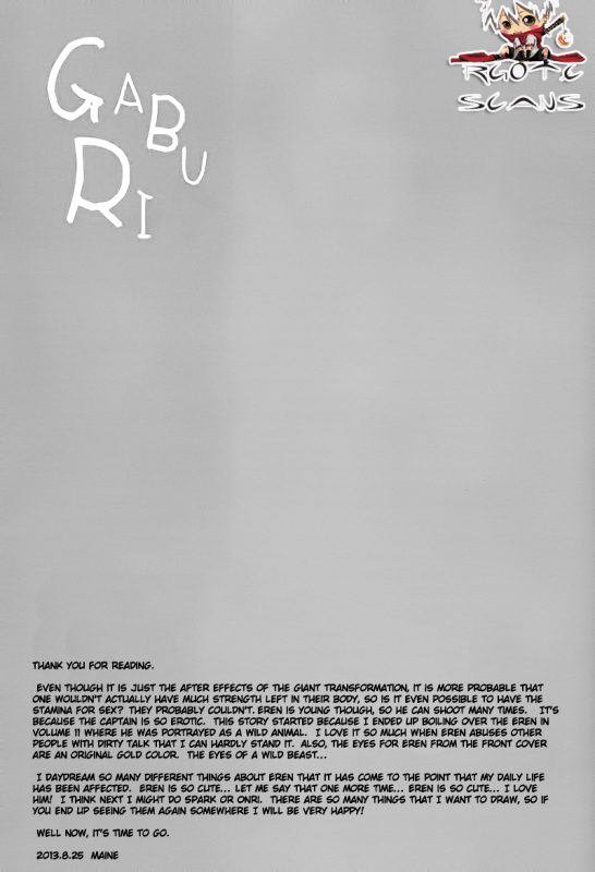 (FALL OF WALL Nagoya) [UNAP! (Maine)] GABURI (Shingeki no Kyojin) [English]_28