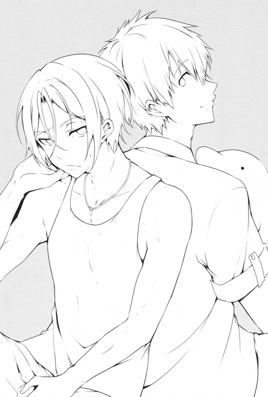 (Renai Jaws 1) [American ☆ Rock (Kotarou)] Love Affair (Free!) [English] [ebil_trio]_01