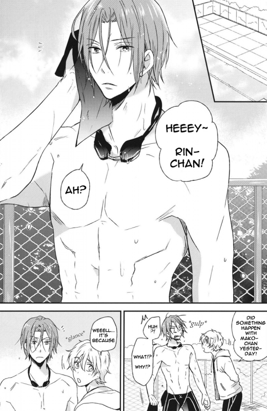 (Renai Jaws 2) [Usagi-san to Kuma (Aizawa)] Pun! Pun! (Free!) [English] [Rapinii]_03