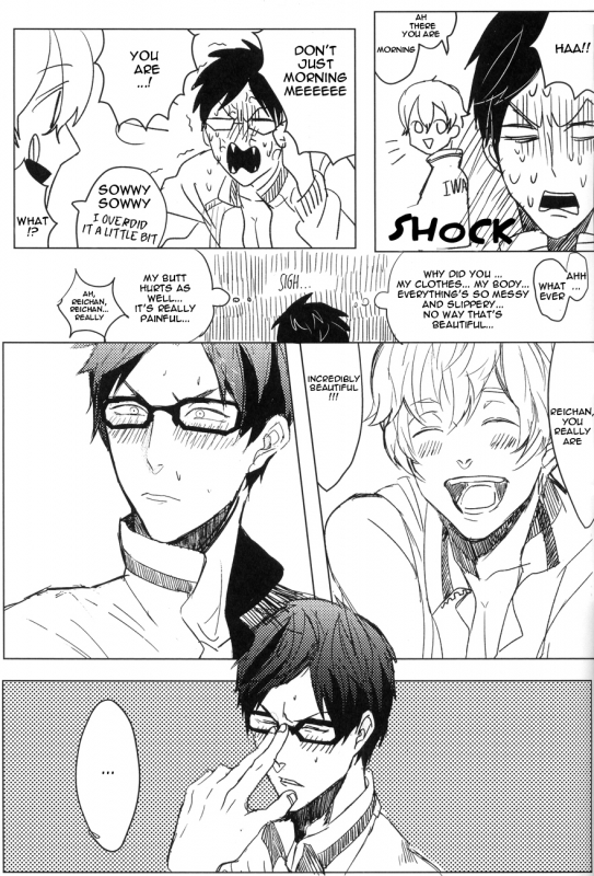 (Renai Jiyuugata! Natsu Honban) [Uchuu (Hikoushi)] Rei-chan, Kirei da yo! (Free!) [English] [ebil_trio]_21