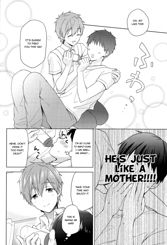 (Renai Shachuation 6) [Monukenokara (Mo)] Makoto-kun to Omamagoto (High☆Speed! -Fre_06
