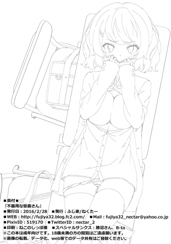 (SC2016 Winter) [Fujiya (Nectar)] Bukiyou na Sasamori-san [English] {NecroManCr}_26