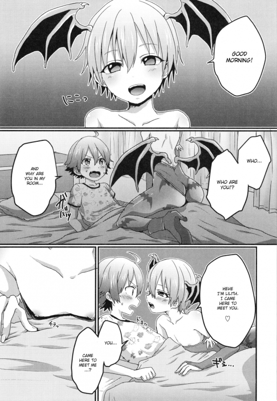 (Shota Scratch 27) [Koneko Gumi (Poron)] Lilith-kun to Nenneko Shimasho (Darkstalkers) [English] [_05