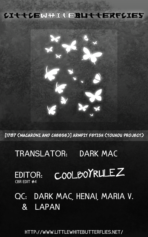 [1787 (Macaroni and Cheese)] Armpit Fetish (Touhou Project) [English] =LWB=_4