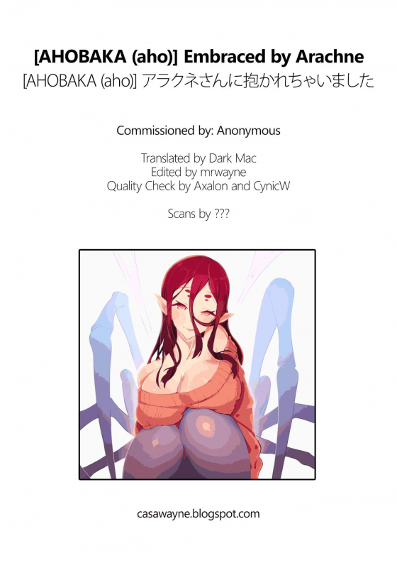 [AHOBAKA (aho)] Arachne-san ni Dakarechaimashita  Embraced by Arachne [English] =Dark Mac + CW= [2_26