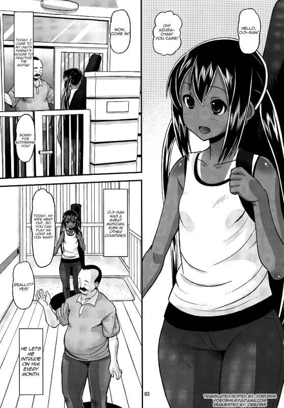 [AMP (Norakuro Nero)] Nemutteru Hiyake Azu-nyan ni Itazura (K-ON!) [ENG] [Yoroshii]_01