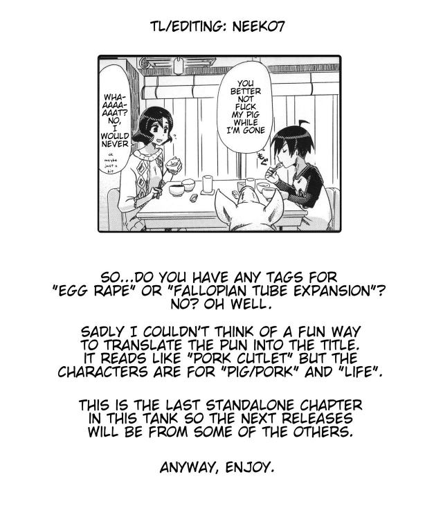 [Chikiko] Juukan - Tonkatsu  Bestiality - Pork Life (Cutlet) (Juukan Nikubenki Kasumi) [English] [Nee_30