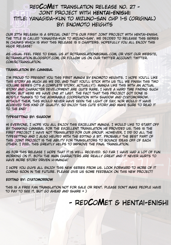[Enomoto Heights] Yanagida-kun to Mizuno-san [English] [redCoMet + Hentai-Enishi]_065