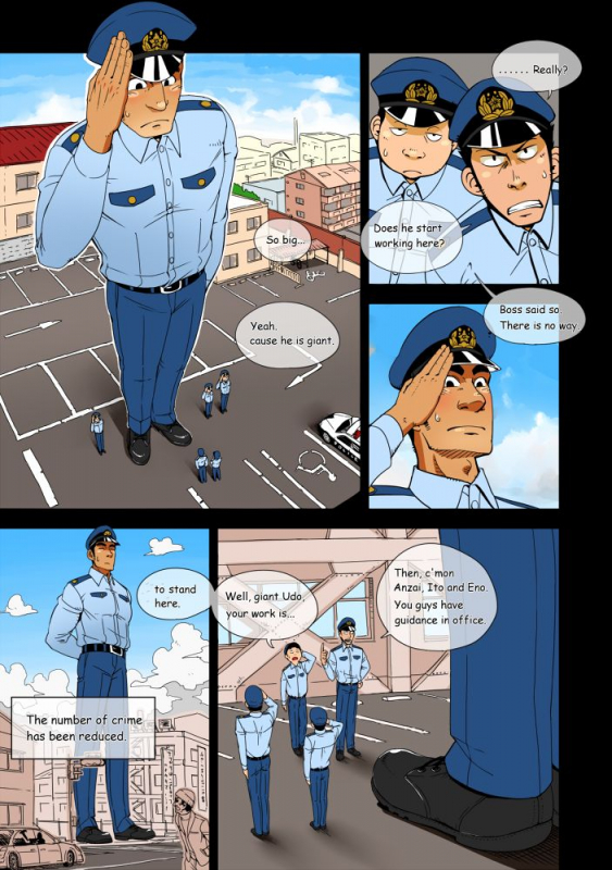 [GakuranmanChijimetaro] Giant Policeman - Free version (giant male comic)_02