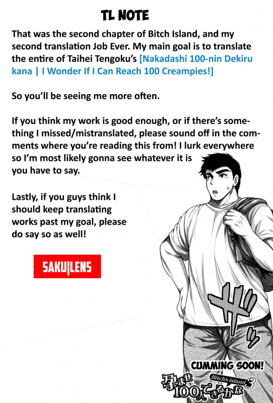 [Taihei Tengoku] Oideyo Bitch's island Ch. 2 (Nakadashi 100-nin Dekiru kana) [English] [Sak_20