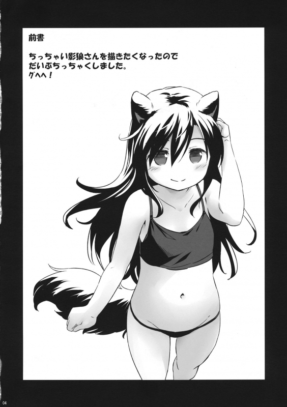 (C93) [Animal Passion (Yude Pea)] Uetaru Ookami Bou o Osorezu (Touhou Project)_02