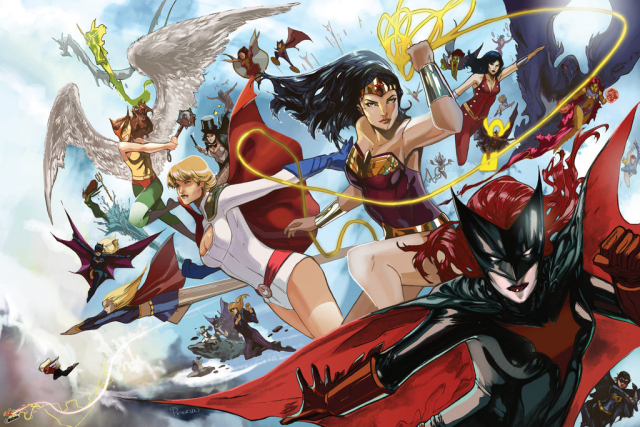 vixenatlee+batgirl+batwoman+big barda+black bat+black canary+bumble bee+carol ferris+cassandra cain+cassandra sandsmark+courtney whitmore+doctor fate+donna troy+fire (dc)+hawkgirl+helena bertinelli+hun