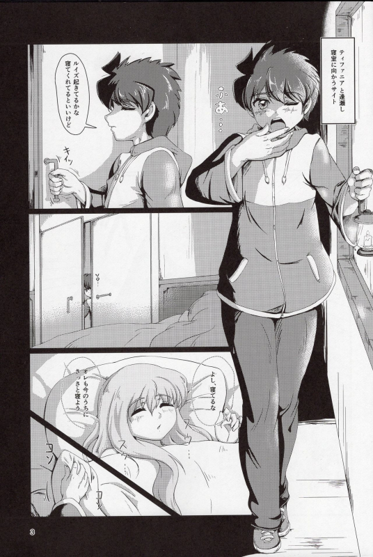 (COMIC1☆16) [Momoshiba Anzu (Nafutan)] Kitaku Zenya no Shuushin Mae. (Zero no Tsukaima)_02