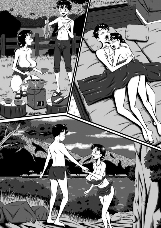 [Milkdou Shoukai (Milk Koubou)] Kaa-san, Kaa-san! Kaa-saaaan! Mujintou, Oyako Futari de Yagai Sex!_45