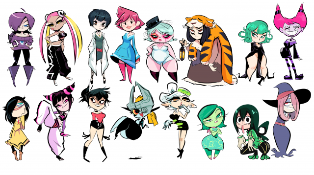 hernyasui tsuyu+cherry (studio killers)+disgust (inside out)+han juri+hotaru (splatoon)+jinx+kumatora+kuroki tomoko+midna+noodle (gorillaz)+plumeri (pokemon)+razmi (indivisible)+sucy manbavaran+tak