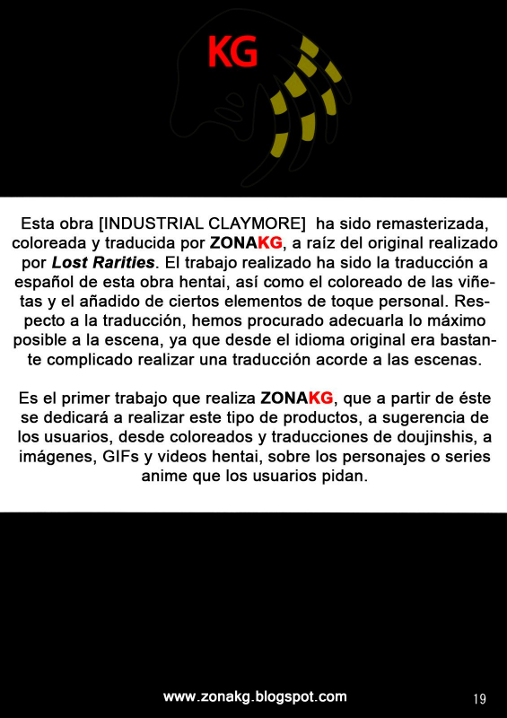 (C72) [Lost Rarities (Takapiko)] Industrial (Claymore) [English] [Tonigobe] [ZonaKG] [Co_18