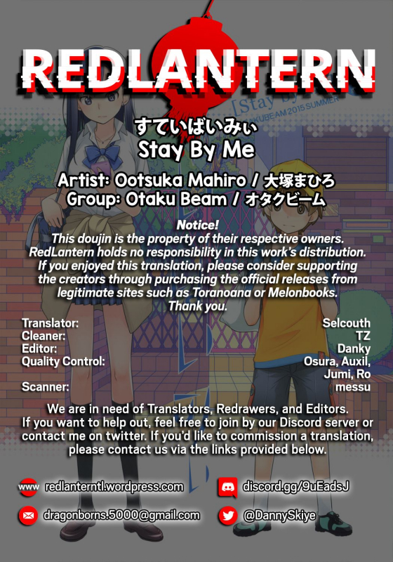 (C88) [Otaku Beam (Ootsuka Mahiro)] Stay by me [English] [Redlantern]_26
