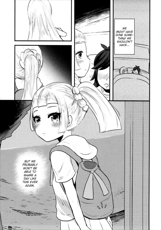 (C91) [Barumishu (Ronri)] Kodomo ga Shite wa Ikenai Koto demo (Pokémon Sun and Moon) [Engl_17