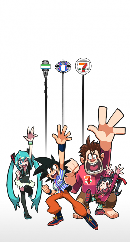 gashi-gashihatsune miku+son gokuu+vanellope von schweetz+wreck-it ralph (character)180988c2cd73ffa603ac1f58025ea062