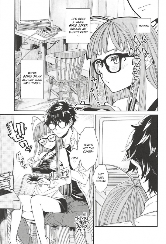 (C94) [Kindergarten (Hobo3)] Futaba to Kareshi no Ecchi na Ichinichi (Persona 5) [English] [_01