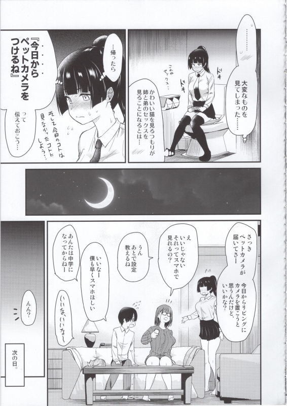 (COMITIA131) [Shin Hijiridou Honpo (Hijiri Tsukasa)] Pet Mimamori Camera ni Ane to Otouto no Sex ga Utsuttet_15