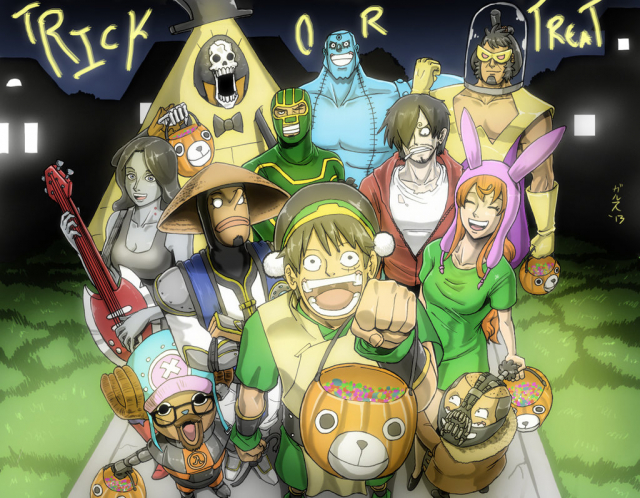 garththedestroyerbane+bill cipher+brook+doctor weird+dr. manhattan+franky+gordon freeman+kick-ass (character)+kinemon+louise belcher+marceline abadeer+momonosuke (one piece)+monkey d luffy+nami (one pi
