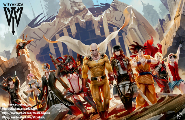 ceasar ian muyuela+wizyakuzaedward elric+kirito+kurosaki ichigo+matoi ryuuko+mikasa ackerman+monkey d luffy+natsu dragneel+saitama (one-punch man)+senketsu+son gokuu+uzumaki naruto5f4800d808d696bc90a5d