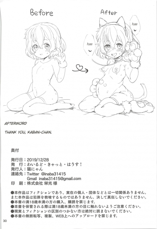 (C97) [Wild Cat House (Nekonyan)] Kaban-chan wa Sugoin d_28