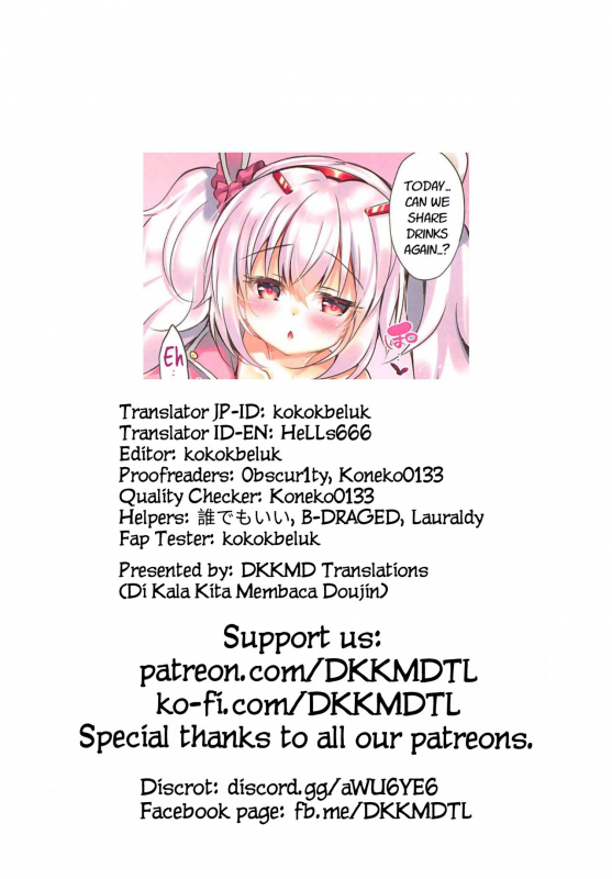 (COMIC1☆15) [Lonely Church (Suzunone Rena)] Madoromi Usagi (Azur Lane) [English] [DKKMD Transl_12