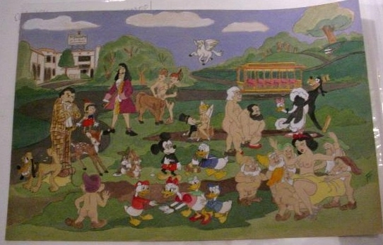 bambi+bashful (disney)+captain hook+daisy duck+dewey+doc (disney)+donald duck+dopey (disney)+goofy+grumpy (disney)+happy (disney)+huey duck+jiminy cricket+louie duck+pluto+sleepy (disney)+s