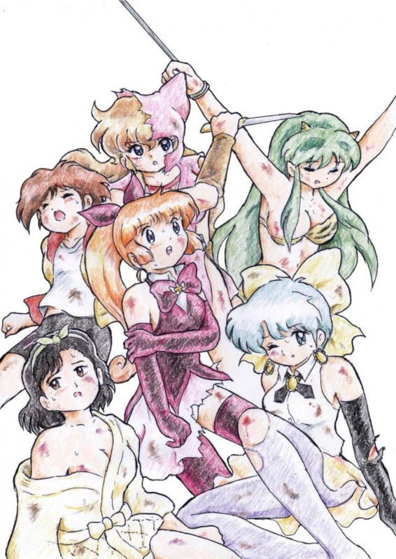 [Tyoujiya Zantou (Matsumoto Kenji)] Natsukashi no Anime Heroine Ryona & Ryoujoku Rough Gashuu (Various) [D_02