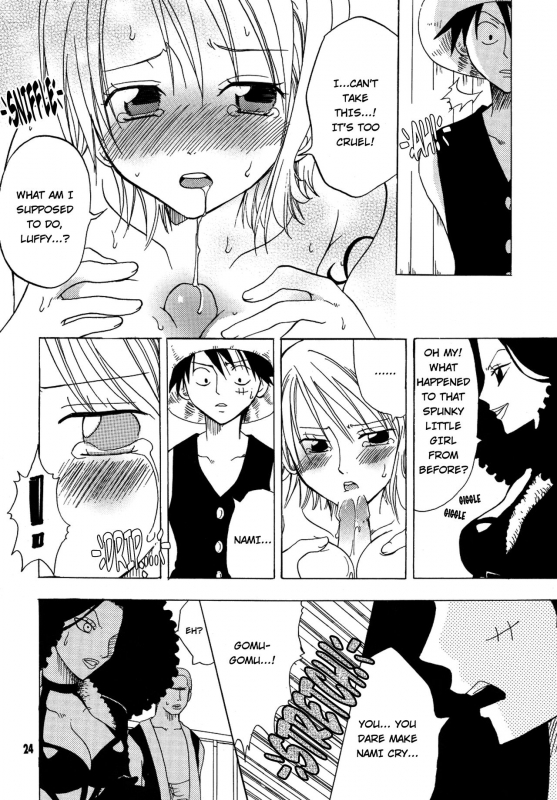 [Kurione-sha (YU-RI)] Shiawase PUNCH! 1+2 (Lovely Kaizoku Collection) (One Piece) [En_19