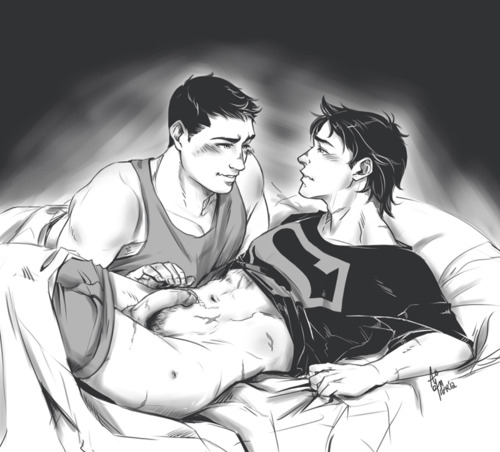 conner kent+dick grayson+kon-el+robin (dc)+superboyf6a838a3449665587fe7bc21252b4087