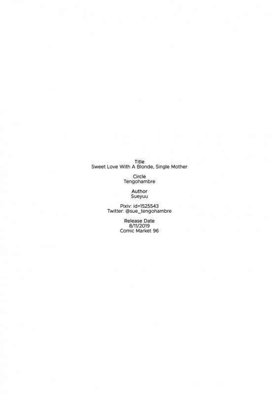 [tengohambre (Sueyuu)] Kinpatsu Single M_26