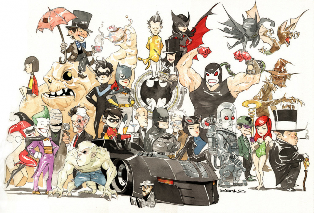 dustin nguyen+hushalfred pennyworth+annie (clayface)+bane+barbara gordon+batgirl+batman+batwoman+bruce wayne+cassandra cain+catwoman+clayface+dick grayson+harley quinn+harvey dent+hush (dc)+james gordo