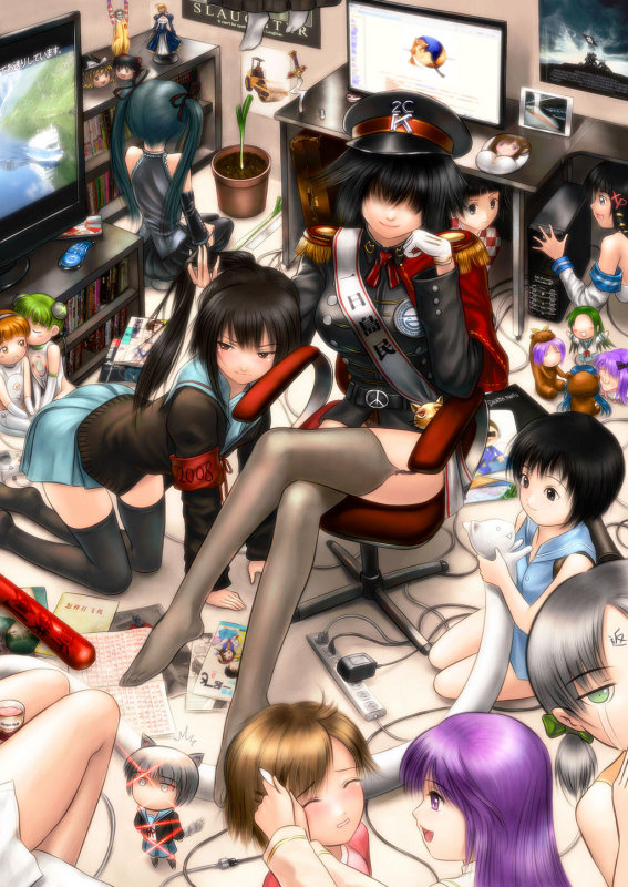 s zenith lee3886+artoria pendragon (all)+bear tsukasa+churuya+hakurei reimu+hatsune miku+hiiragi kagami+hiiragi tsukasa+itoshiki nozomu+izumi konata+kagamin boo+kirisame marisa+kyonko+laughing man+long