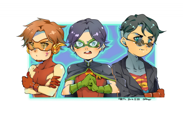 bart allen+impulse+kon-el+robin (dc)+superboy+tim drakeed3398a775cb3f8fa8bb99ae1d41229a