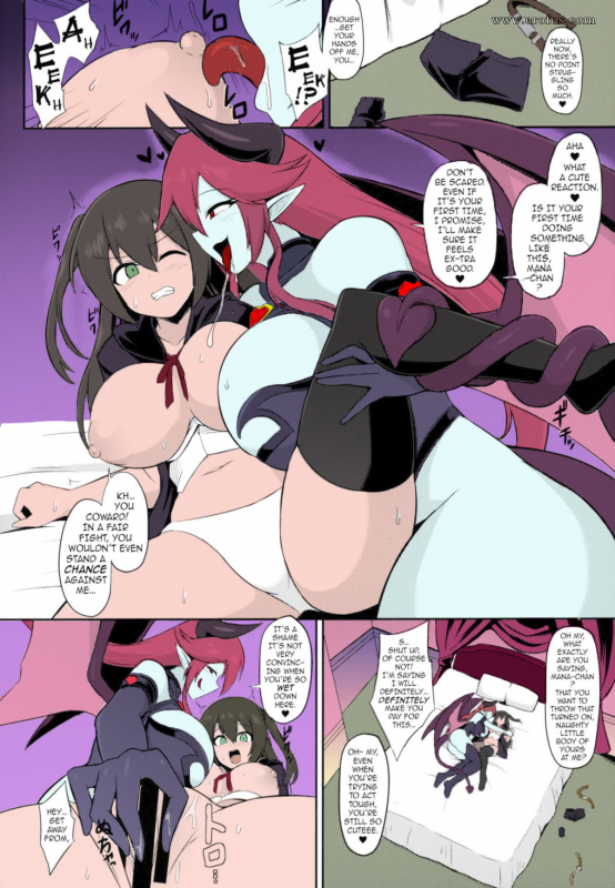(COMIC1☆15) [Ikameshi Shokudou (Ikameshi)] Les Inma no Inmon Kairaku Choukyou A Lesbian Succubus’s Lust Crest Pleasure Training [English] {darknight} [Colorized] [Incomplete]_04